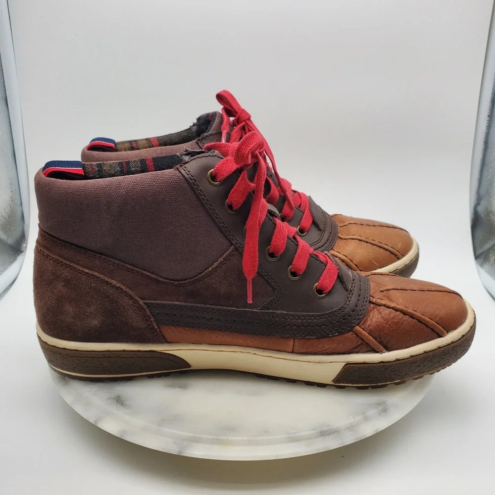 Tommy Hilfiger Dominy 2 Mens Size 10 Duck‎ Boots Leather Winter Snow Rain Shoes